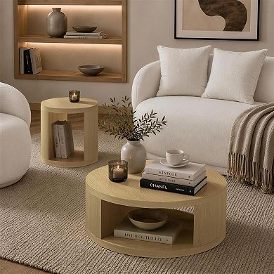 MANHATTAN COMFORT Alure 36-inch Round Coffee Table