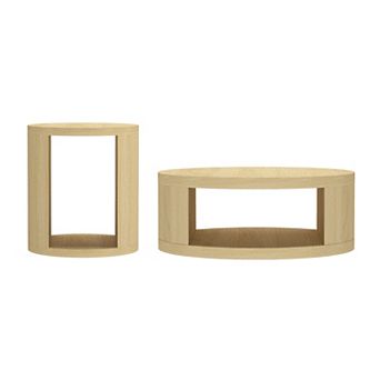 MANHATTAN COMFORT Alure 2 pc Contemporary Coffee Table & End Table Set