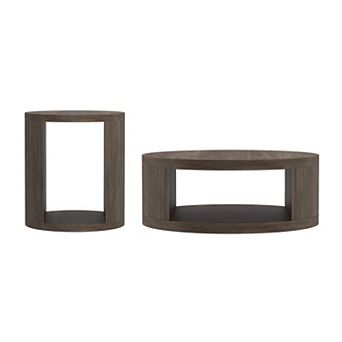MANHATTAN COMFORT Alure 2 pc Contemporary Coffee Table & End Table Set