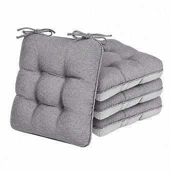 Memory Foam Chair Cushions Set Of 4 Non Slip Indoor Outdoor Comfort Seat Pads