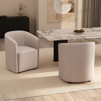 MANHATTAN COMFORT Hearth Contemporary Modern Upholstered Dining Armchair