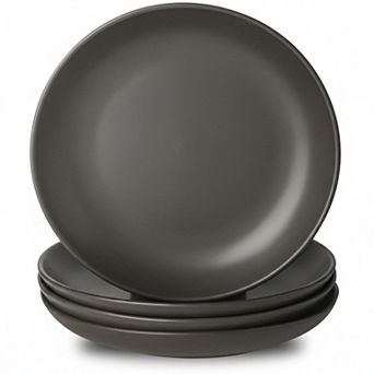 10 Inch Ceramic Dinner Plates Set Of 4 Matte Black Microwave Safe Dishwasher Safe