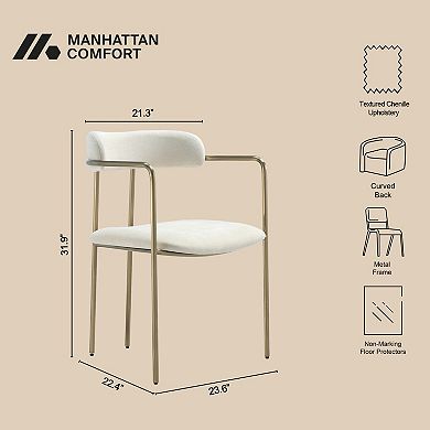 MANHATTAN COMFORT Serene Mid-Century Modern Upholstered Dining Chair