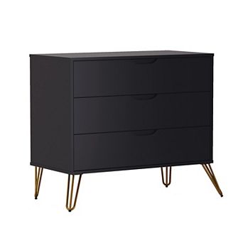 MANHATTAN COMFORT Avira 35-inch Mid-Century Modern 3-Drawer Dresser