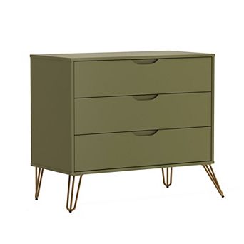 MANHATTAN COMFORT Avira 35-inch Mid-Century Modern 3-Drawer Dresser