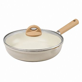 10 Inch Ceramic Non Stick Frying Pan With Lid Pfoa Pfas Free Induction Compatible