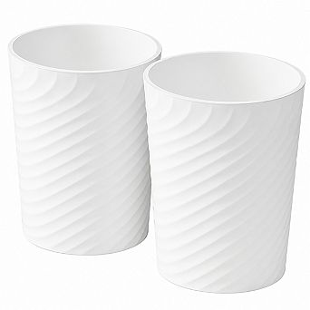 1.8 Gallon Small Plastic Trash Can 2 Pack Multi Use For Home Office Dorm