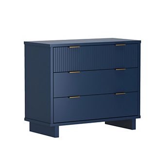 MANHATTAN COMFORT Elara 38-inch Contemporary 3-Drawer Solid Wood Dresser