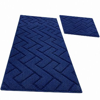 2 pc Kitchen Rug Set Absorbent Non Slip Washable Floor Mats For Home Laundry Hallway