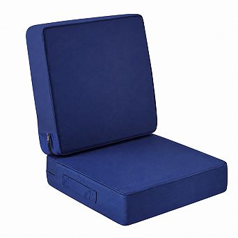 Outdoor Patio Chair Cushions Waterproof Fade Resistant Removable Cover High Density Foam