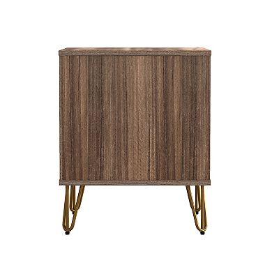 MANHATTAN COMFORT Avira 20-inch Mid-Century Modern 2-Drawer Nightstand