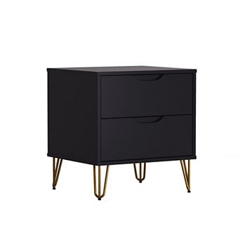 MANHATTAN COMFORT Avira 20-inch Mid-Century Modern 2-Drawer Nightstand