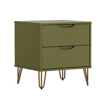 MANHATTAN COMFORT Avira 20-inch Mid-Century Modern 2-Drawer Nightstand