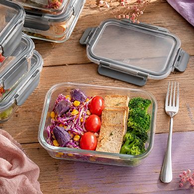 10 Pack 22 Oz Glass Meal Prep Containers With Airtight Lids Microwave Safe