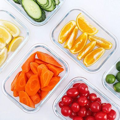 10 Pack 22 Oz Glass Meal Prep Containers With Airtight Lids Microwave Safe