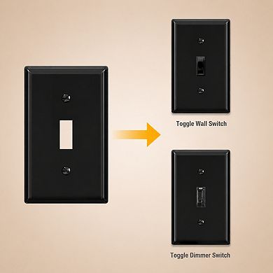 1 Gang Standard Toggle Light Wall Plates Unbreakable Polycarbonate UL Listed