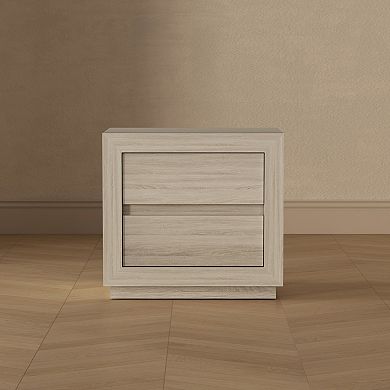 MANHATTAN COMFORT Soren 26-inch Contemporary 2-Drawer Nightstand
