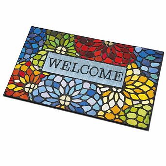 Heavy Duty Non Slip Welcome Mat Rubber Low Profile Outdoor Entryway Rug