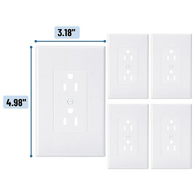 10 Pack Duplex Wall Outlet Covers Durable Plastic Easy Installation