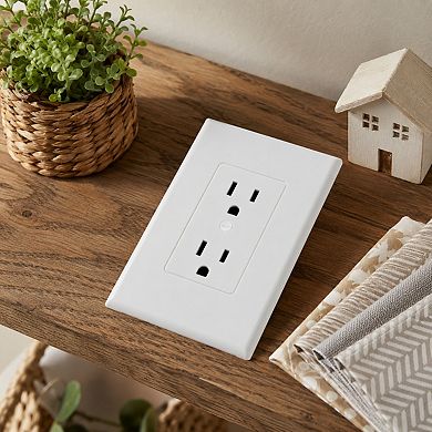 10 Pack Duplex Wall Outlet Covers Durable Plastic Easy Installation
