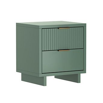 MANHATTAN COMFORT Elara 18-inch Contemporary 2-Drawer Nightstand