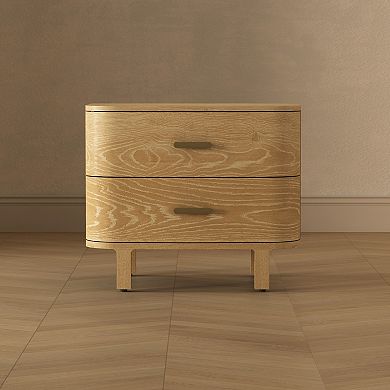MANHATTAN COMFORT Solara 30-inch Contemporary 2-Drawer Nightstand