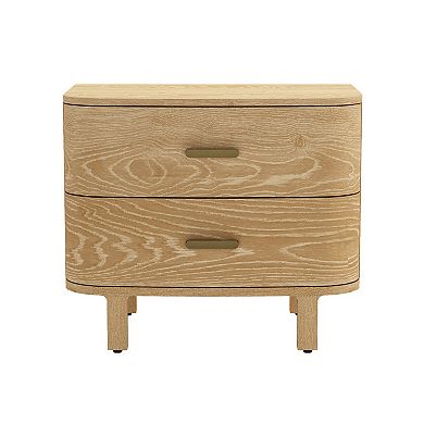 MANHATTAN COMFORT Solara 30-inch Contemporary 2-Drawer Nightstand