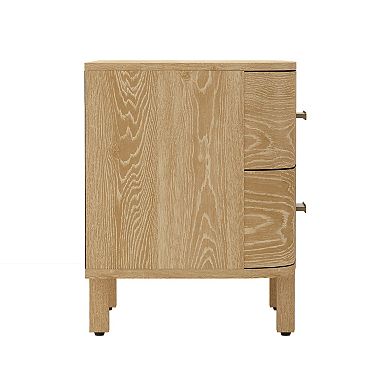 MANHATTAN COMFORT Solara 30-inch Contemporary 2-Drawer Nightstand