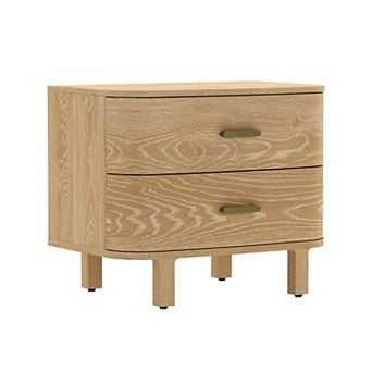 MANHATTAN COMFORT Solara 30-inch Contemporary 2-Drawer Nightstand