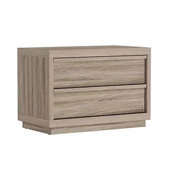 MANHATTAN COMFORT Navis 32-inch Contemporary 2-Drawer Nightstand