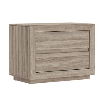 MANHATTAN COMFORT Soren 32-inch Contemporary 2-Drawer Nightstand
