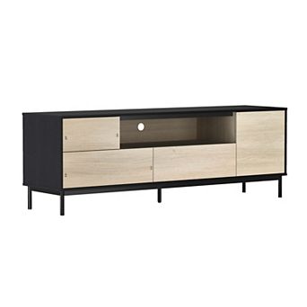 MANHATTAN COMFORT Arvon 71-inch Modern TV Stand With Metal Legs