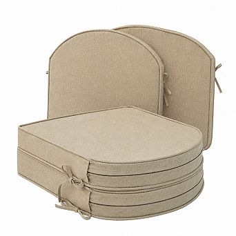 Outdoor Chair Cushions Set of 4 Water Resistant Fade Resistant Non Slip Comfort Seat Pads