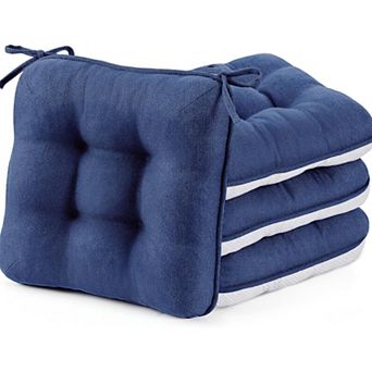 Chair Cushions for Dining Chairs Set of 4,3.5" Thick Outdoor Indoor Chair Pads with Ties,Non Slip