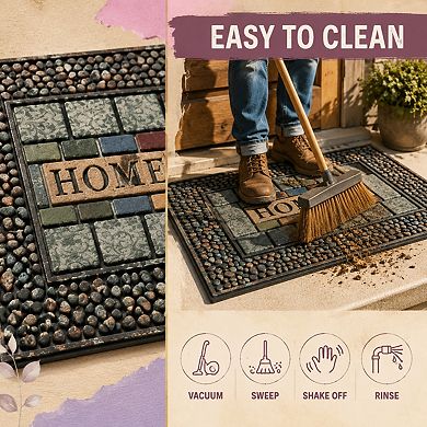 Heavy Duty Non Slip Rubber Doormat Outdoor Front Entry Way Rug