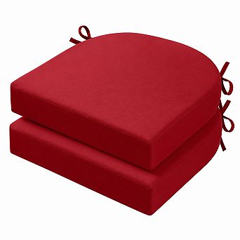 Outdoor Chair Cushions Set Of 2 Waterproof Thick Patio Seat Pads With Ties