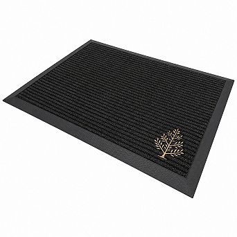 Non Slip Heavy Duty Rubber Embroidered Welcome Mat Indoor Outdoor Entryway