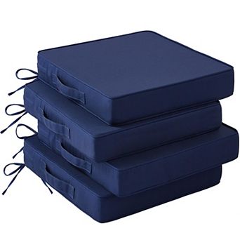 IASEAHK Patio Chair Cushions Set of 4 Waterproof Outdoor with Handles Ties