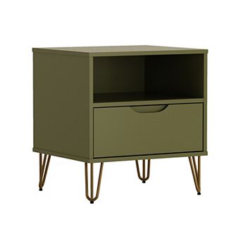 MANHATTAN COMFORT Avira 20-inch Mid-Century Modern 1-Drawer Nightstand