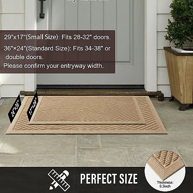 Beige Front Door Mat Inch Water Absorbent Non Slip Indoor Outdoor