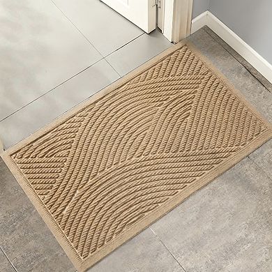 Beige Front Door Mat Inch Water Absorbent Non Slip Indoor Outdoor