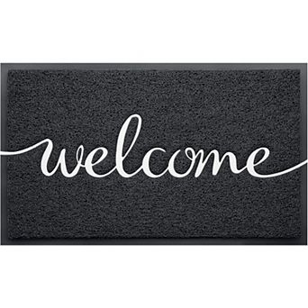 Door Mat Welcome Mats Outdoor Indoor Non-Slip Doormat for Entryway Low-Profile Floor Mat for Yard