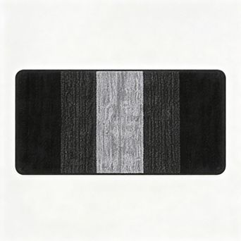Black Door Mat Non Slip Dust Absorbent Washable Indoor Outdoor