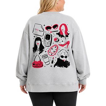 Plus Size The Devil Wears Prada Oversized Fleece Crew Sweatshirt