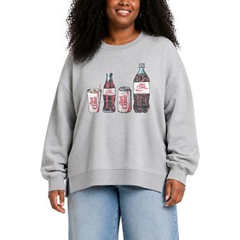 Plus Size Diet Coke Lineup Vintage Oversized Fleece Crew Sweatshirt