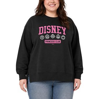Plus Size Disney Princess Club Oversized Fleece Crew Sweatshirt
