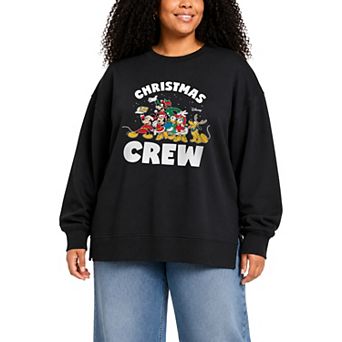 Plus Size Disney Christmas Oversized Fleece Crew Sweatshirt