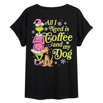 Juniors' Dr. Seuss The Grinch Oversized Tee