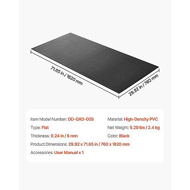 Pnronnc Treadmill Mat 30x72 Inch Exercise Equipment Floor Protector for Carpet