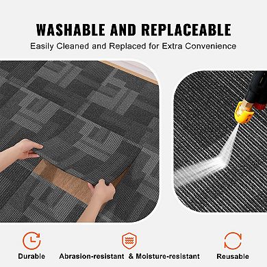 Pnronnc 24"x24" Carpet Tiles 24-Pack Reusable Modular Floor Squares with Padding